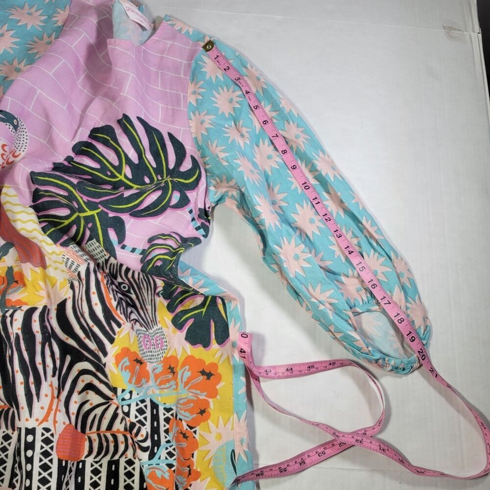Gormanshop Multicolor Zebra & Flora Print Dress NO SIZE TAG SEE MEASUREMENTS - Picture 7 of 10